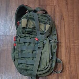 Rugged Green Sling Backpack